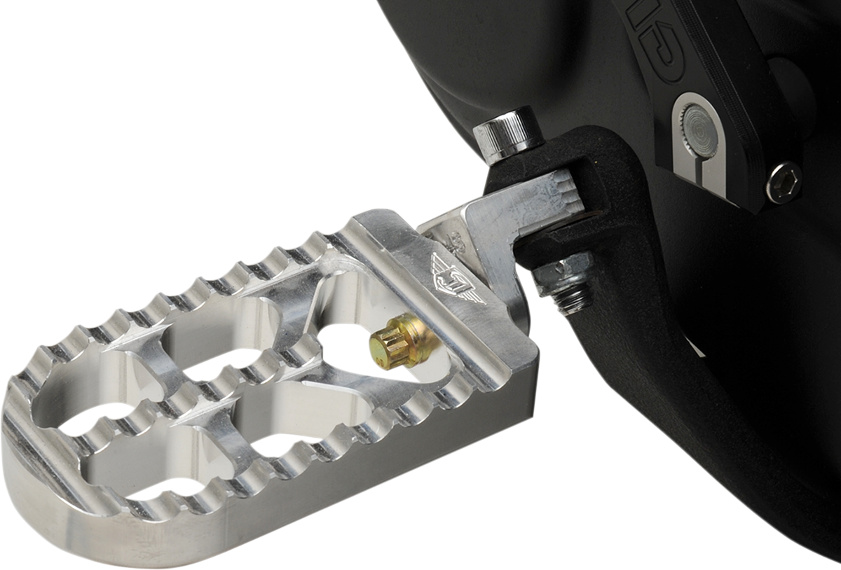 JOKER MACHINE Adjustable Serrated Foot Pegs - Long - Raw - XL 08-56-3