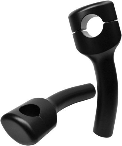 LA CHOPPERS Hefty Smooth Handlebar Risers for 1-1/4" Handlebars - Pullback - 5-1/2" - Flat Black LA-7406-05M