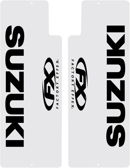 FACTORY EFFEX Fork Shield Decal - Upper - Suzuki - Black 08-38404