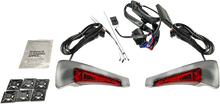CUSTOM DYNAMICS Sequential Tour Pak Seat Back Rest LED Lights - Chrome/Red - FLH CD-TPBR-14-RC