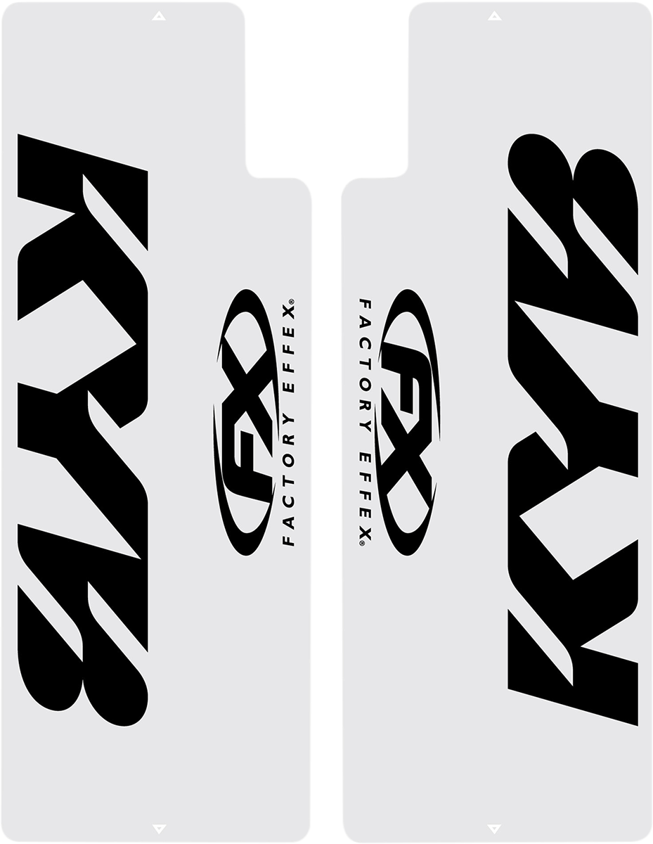 FACTORY EFFEX Fork Shield Decal - Upper - Kayaba - Black 10-38002