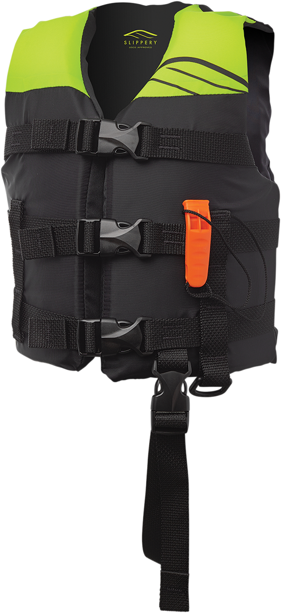 SLIPPERY Child Hydro Vest - Black/Neon Yellow 112214-30000120