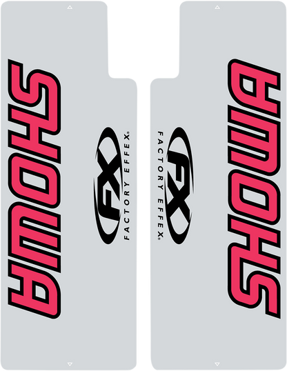 FACTORY EFFEX Fork Shield Decal - Upper - Showa - Red 02-8515