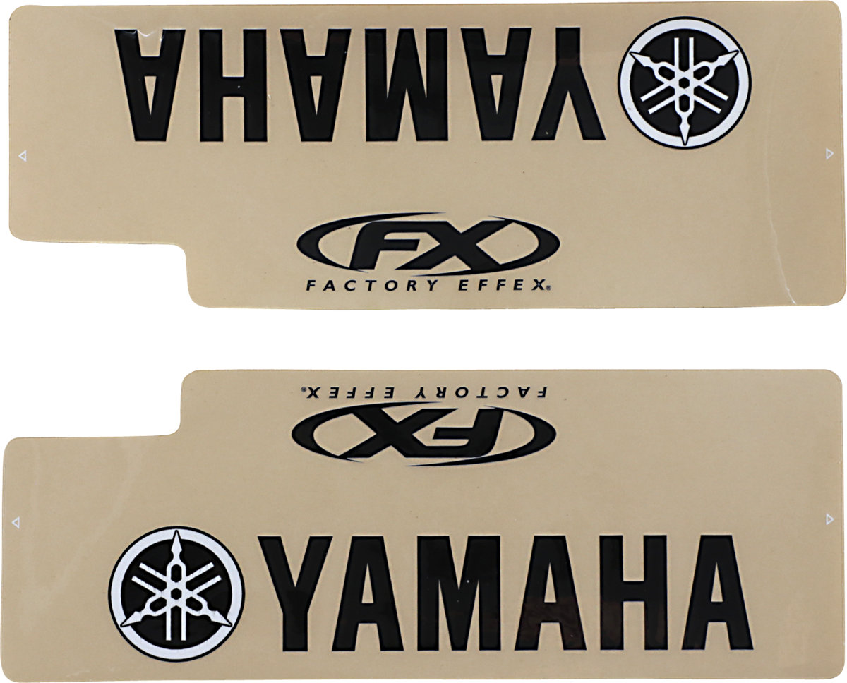 FACTORY EFFEX Fork Shield Decal - Upper - Yamaha - Black 06-38206
