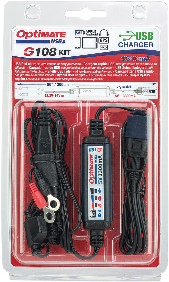 TECMATE USB-A Charger and Battery Monitor O-108KIT