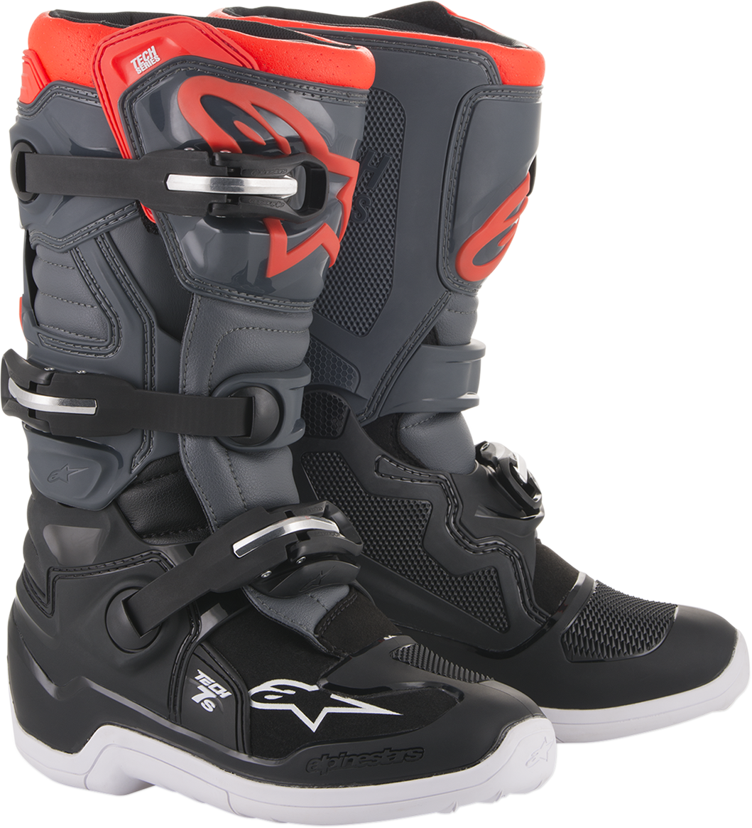 ALPINESTARS Youth Tech 7S Boots - Black/Gray - US 8 / EU 42 201501711338