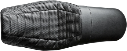 LE PERA Daytona Sport Seat - Flat Track Stitch - Black - Dyna '06-'17 LK-512TRKPT