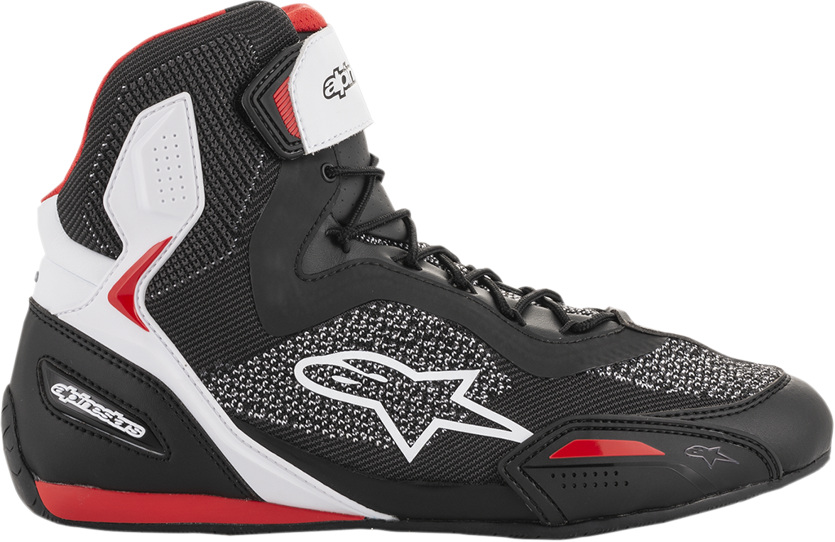 ALPINESTARS Faster-3 Rideknit® Shoes - Black/White/Red - US 10.5 / EU 43.5 2510319123-10.5