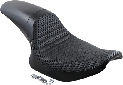 LE PERA Daytona Sport Seat - Basketweave/Pleated - Black - FXR '82-'00 L-541BWPT