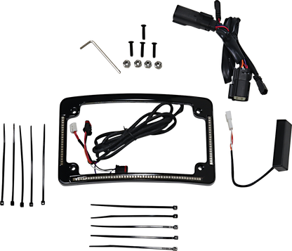 CUSTOM DYNAMICS Radius License Plate Frame - Black TF05-BCM4-B
