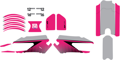 D'COR VISUALS STACYC™ Stability Cycle Graphic Kit - 12" & 16" - Pink 10-80-203