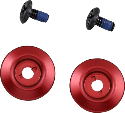 BILTWELL Gen 2 Hardware Kit - Black Screw - Red Baseplate 0034-150-64