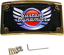 CUSTOM DYNAMICS LED License Plate Frame - Gold LPF-RAD-G-LP