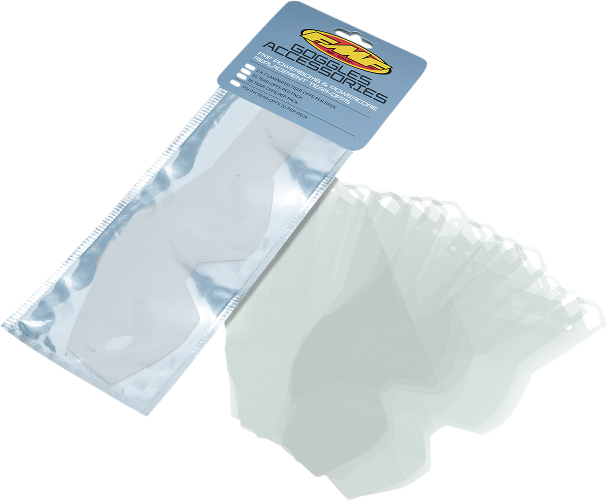 FMF PowerBomb/PowerCore Tear-Offs - Standard - 50 Pack F-59012-00001