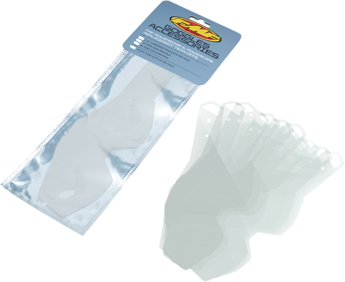 FMF PowerBomb/PowerCore Tear-Offs - Standard - 20 Pack F-59011-00001