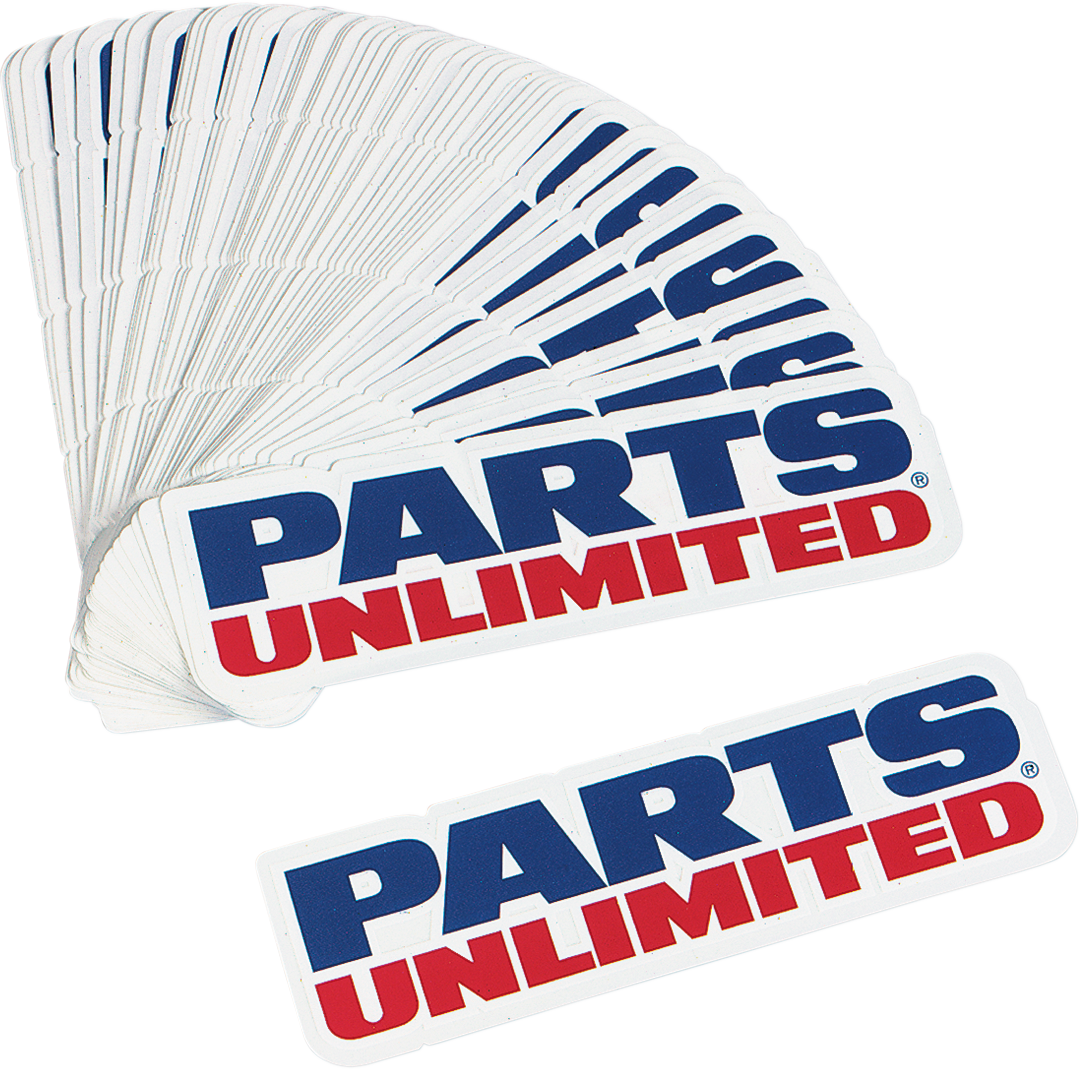 PROMOTIONAL ITEMS VENDOR Parts Unlimited Decals - 8" x 3" - 50 Pack DIS73