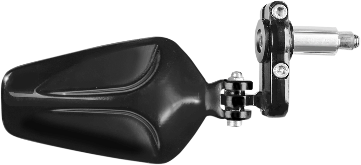 PARTS UNLIMITED Mirror - Side View/Bar End - Oval - Black 98002