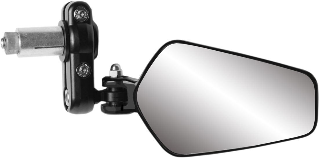 PARTS UNLIMITED Mirror - Side View/Bar End - Oval - Black 98002