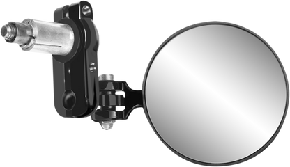 PARTS UNLIMITED Mirror - Side View/Bar End - Round - Black 98001