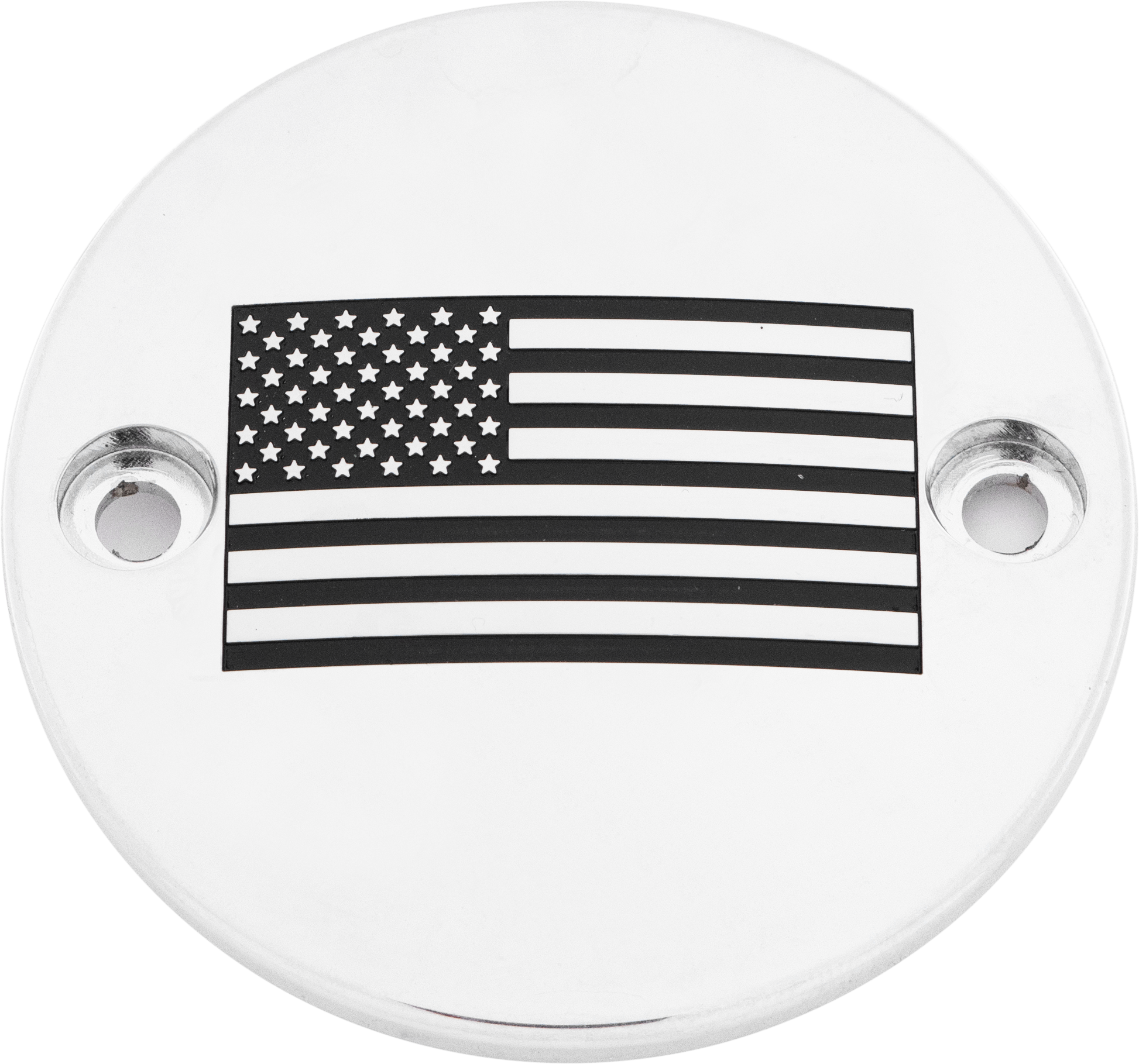 M8 Timer Cover American Flag Chrome