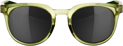 100% Campo Sunglasses - Matte Translucent Olive Slate - Black Mirror Lens 61026-296-61