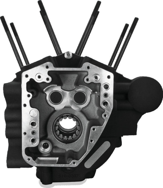 S&S Cycle 07-16 BT Engines w/ 4-1/8in Bore Super Stock T2 Crankcase - Wrinkle Black