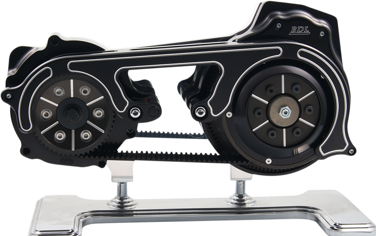 BELT DRIVES LTD. Open Belt Drive with Two-Piece Motor Plate - 2" - Black M18S-B