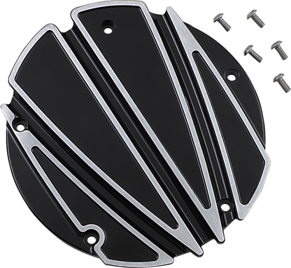 COVINGTONS Derby Cover - Ripper - 5 Hole - Black - Touring/Trike C1875-B
