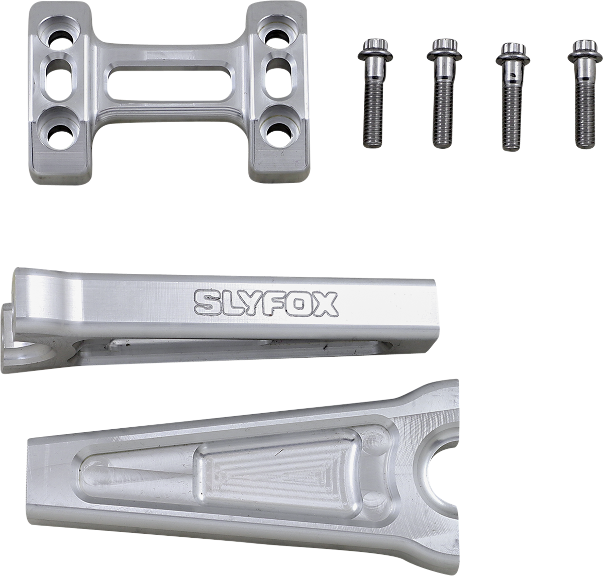 SLYFOX Handlebar Riser Kit - Straight - 1" Clamping - 6" Rise - Raw TM-SLY3