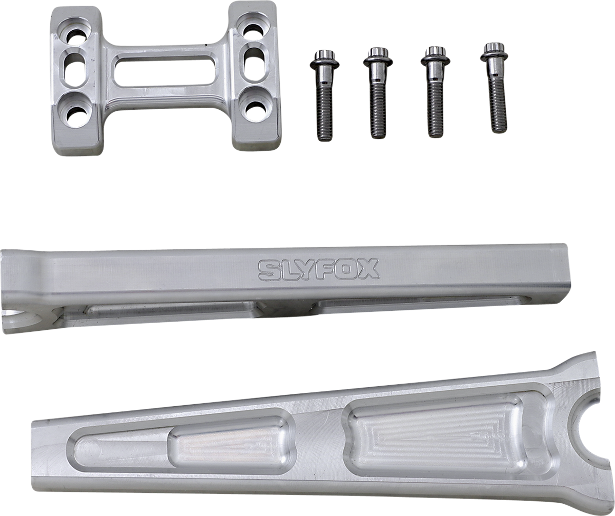 SLYFOX Handlebar Riser Kit - Straight - 1" Clamping - 10" Rise - Raw TM-SLY7