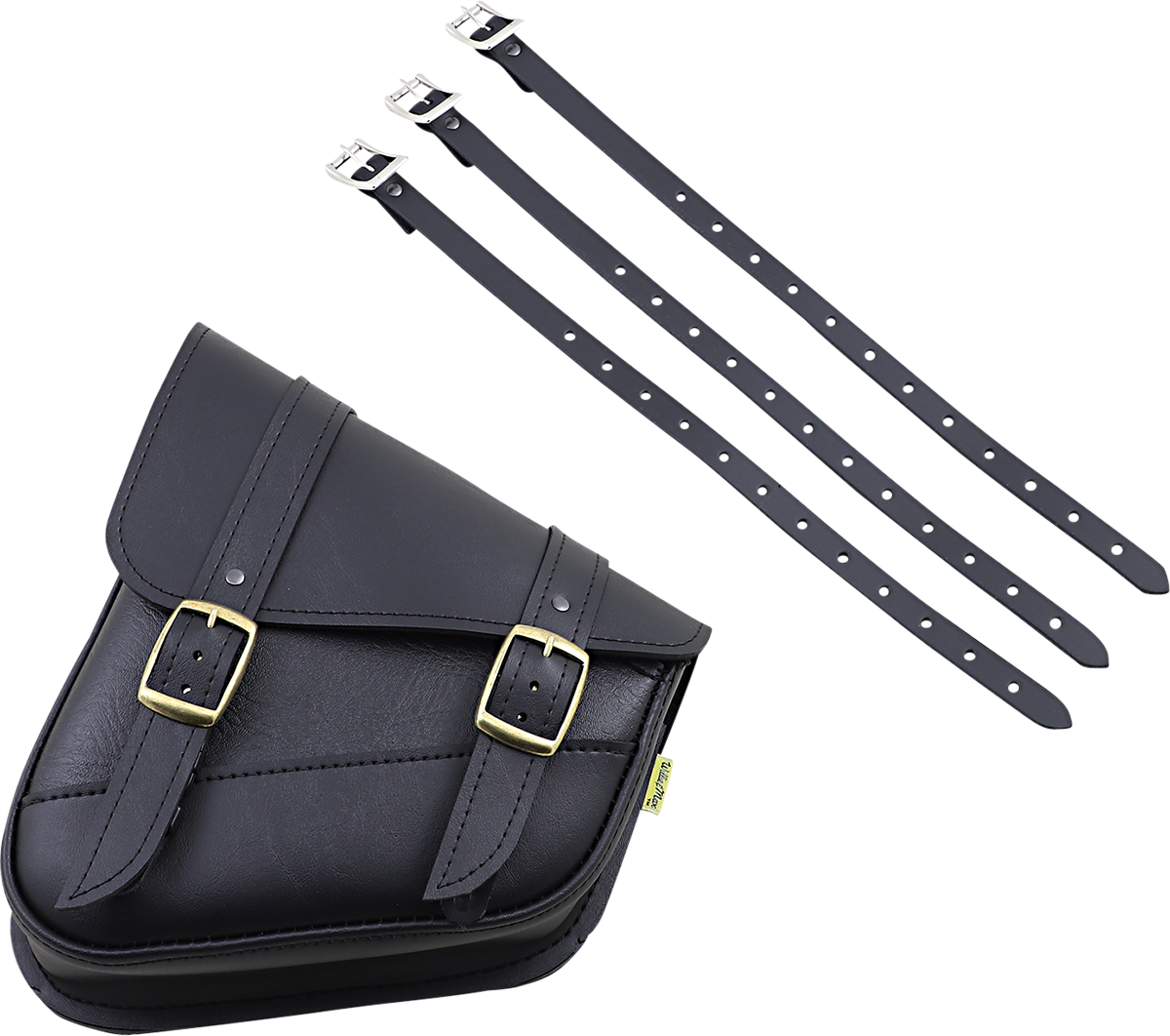 WILLIE & MAX LUGGAGE Softail Swing Arm Bag - Black - Triangulated 59776-08