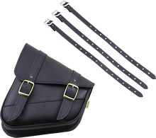 WILLIE & MAX LUGGAGE Softail Swing Arm Bag - Black - Triangulated 59776-08