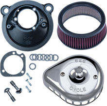 S&S CYCLE Mini Teardrop Stealth Air Cleaner Kit - Chrome 170-0439C