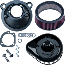 S&S CYCLE Mini Teardrop Stealth Air Cleaner Kit - Gloss Black 170-0440C
