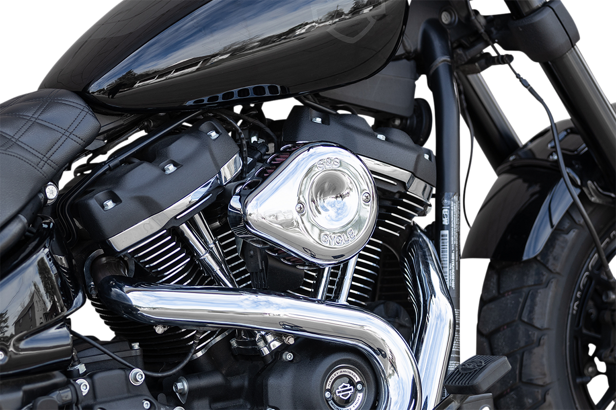 S&S CYCLE Mini Teardrop Stealth Air Cleaner Kit - Chrome 170-0435C