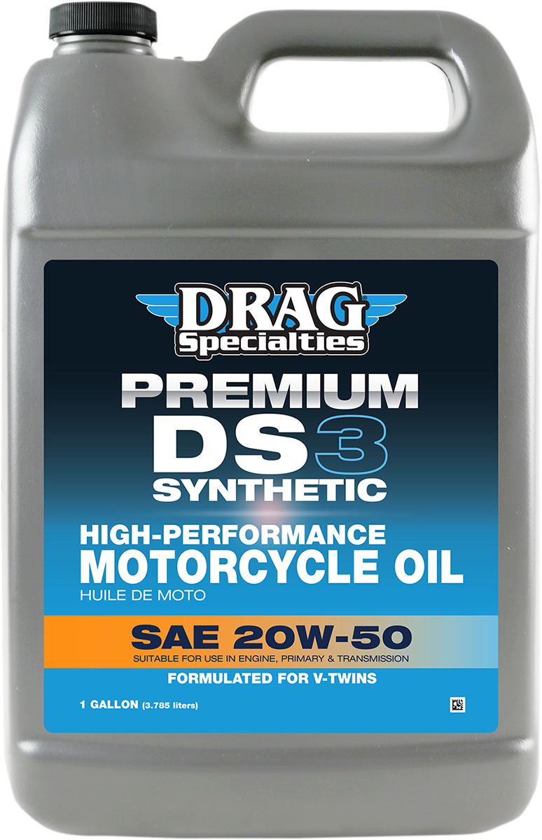 DRAG SPECIALTIES OIL DS3 Synthetic Engine Oil - 20W-50 - 1 US gallon 198927