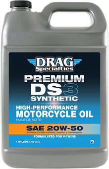 DRAG SPECIALTIES OIL DS3 Synthetic Engine Oil - 20W-50 - 1 US gallon 198927