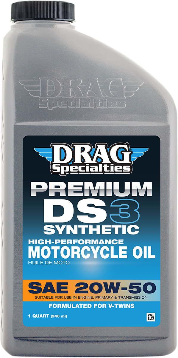 DRAG SPECIALTIES OIL DS3 Synthetic Engine Oil - 20W-50 - 1 US quart 198921