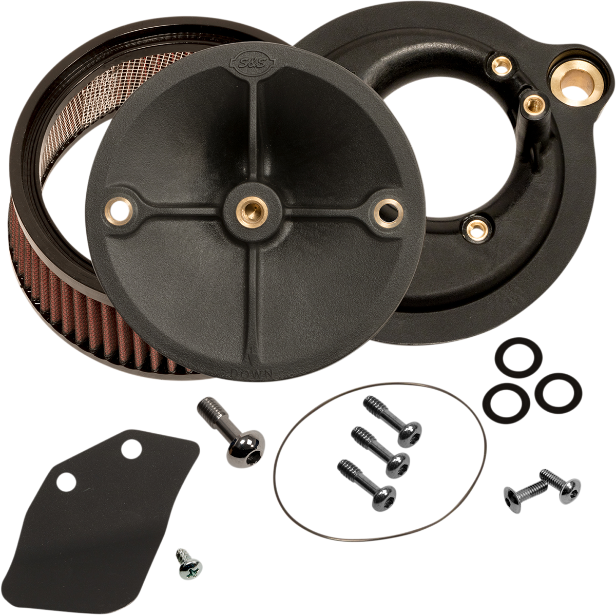 S&S CYCLE Super Stock™ Stealth Air Cleaner Kit - Black 170-0354C