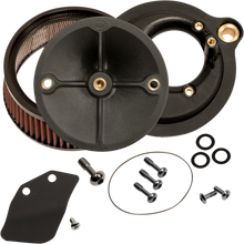 S&S CYCLE Super Stock™ Stealth Air Cleaner Kit - Black 170-0354C