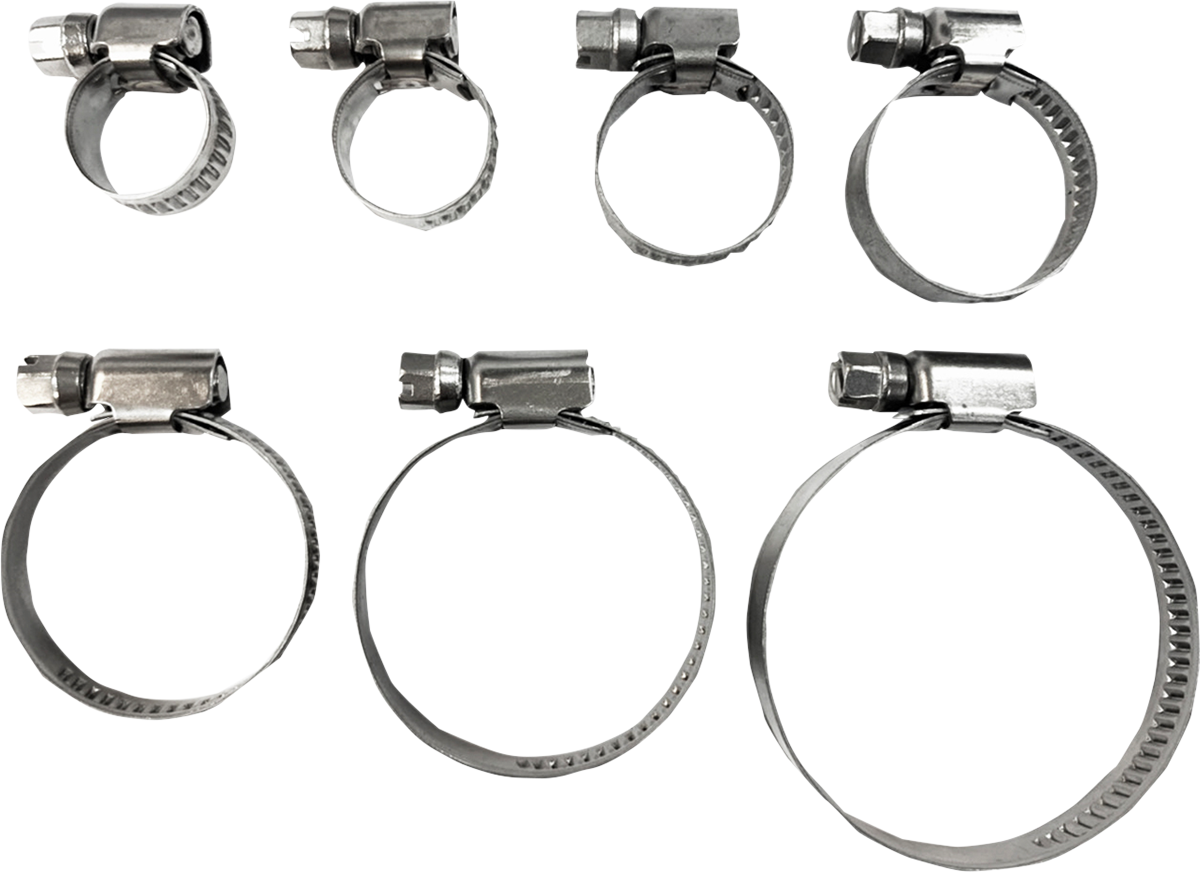 PARTS UNLIMITED Hose Clamps - Embossed - 8-12 mm - 10 Pack T03-6251-10