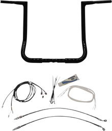 FAT BAGGERS INC. 1-1/4" EZ Install Flat Top Handlebar Kit - 16" - Black 709216-B