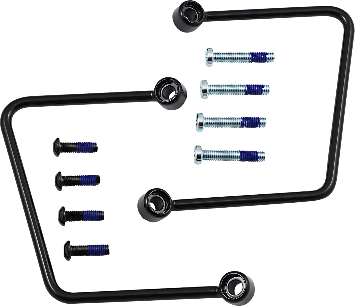 DRAG SPECIALTIES Saddlebag Support Kit - Black - FL/FX '18-'23 S77-0155GB