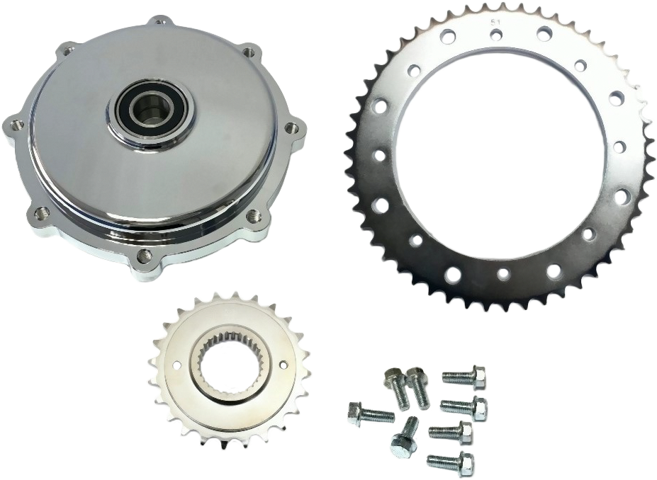Cush Drive Chain Conv Kit Chrome `09 16 Flh/Flt