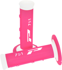 PRO GRIP Triple Density 791 Grips - White/Fluorescent Pink PA079100BIFX