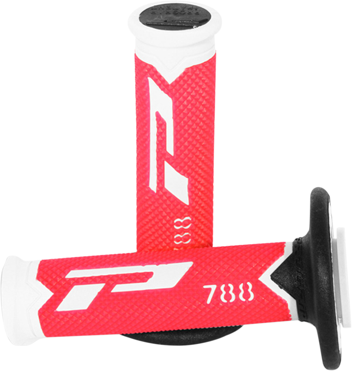 PRO GRIP Cross Triple Density 788 Grips - White/Red/Black PA078800WRN
