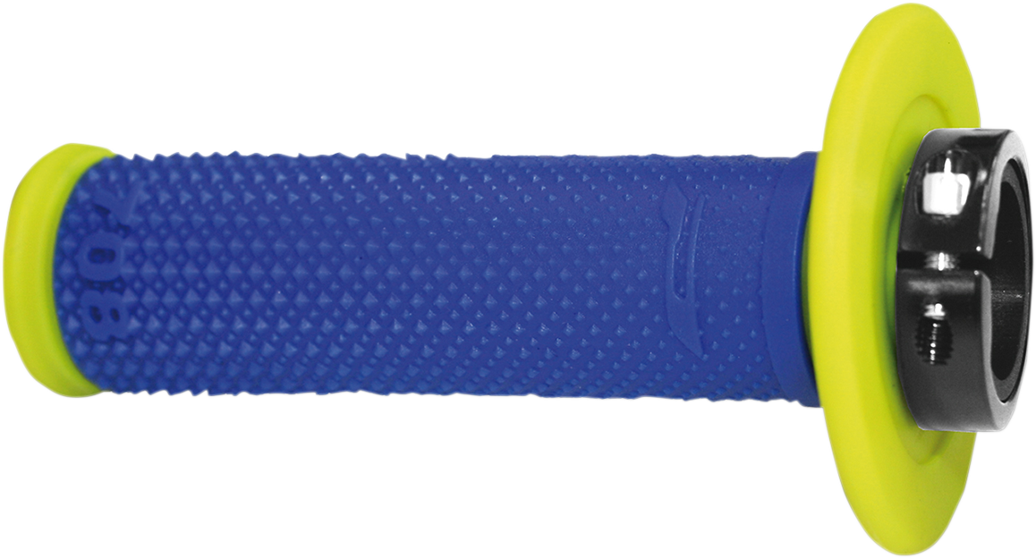PRO GRIP 708 Lock-On Grips - Fluorescent Yellow/Blue PA070800GFBL