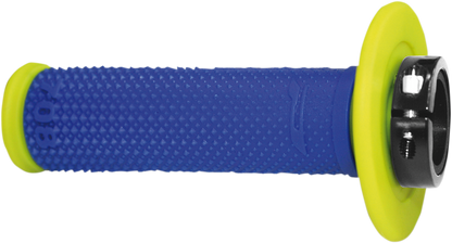 PRO GRIP 708 Lock-On Grips - Fluorescent Yellow/Blue PA070800GFBL