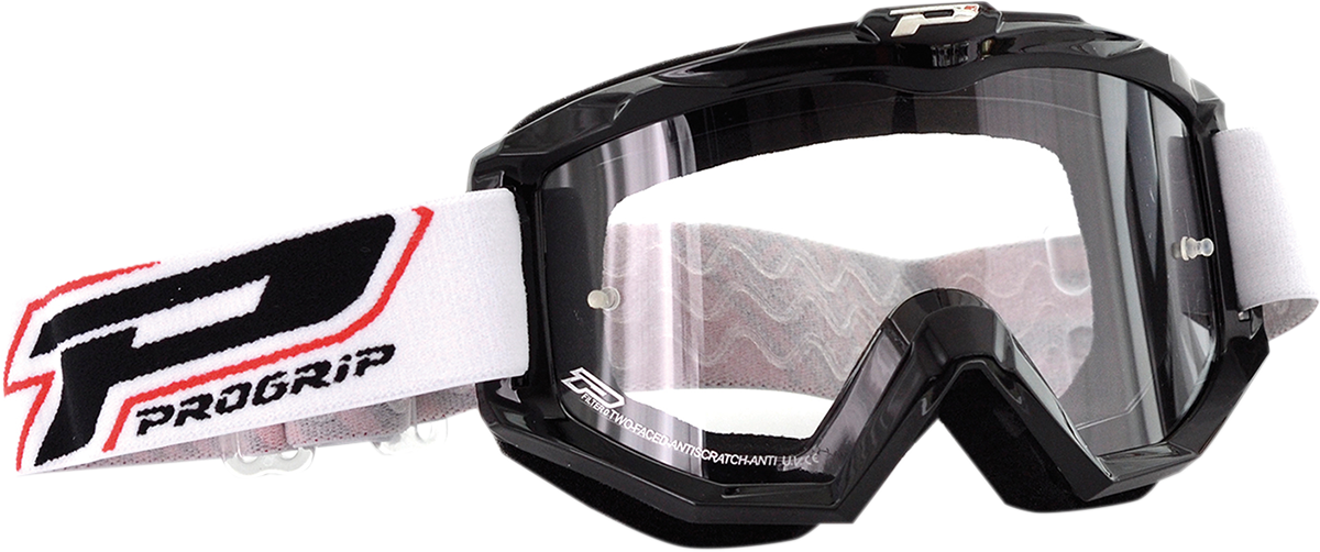 PRO GRIP 3201 Raceline Goggle - Black - Clear PZ3201NE