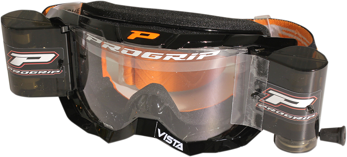 PRO GRIP 3303 Goggle - Vista - Roll-Off - Black - Clear Lens 3303RONE